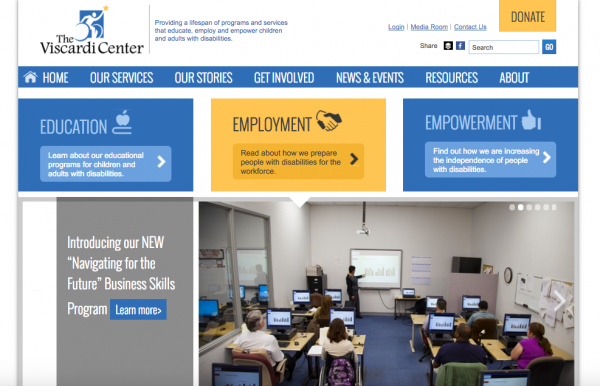 Long island web design services portfolio the viscardi center