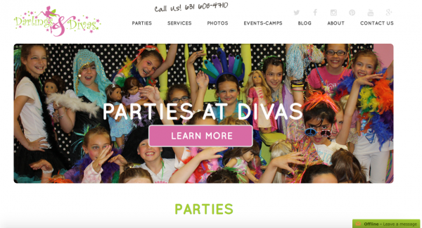 Long island web design services portfolio darlings and divas