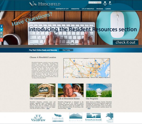 Long island web design services portfolio Hirschfeld