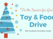 tis the season for giving toy and food drive with sunshine prevention center