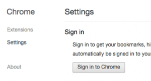 Google Chrome Settings Screen - screenshot